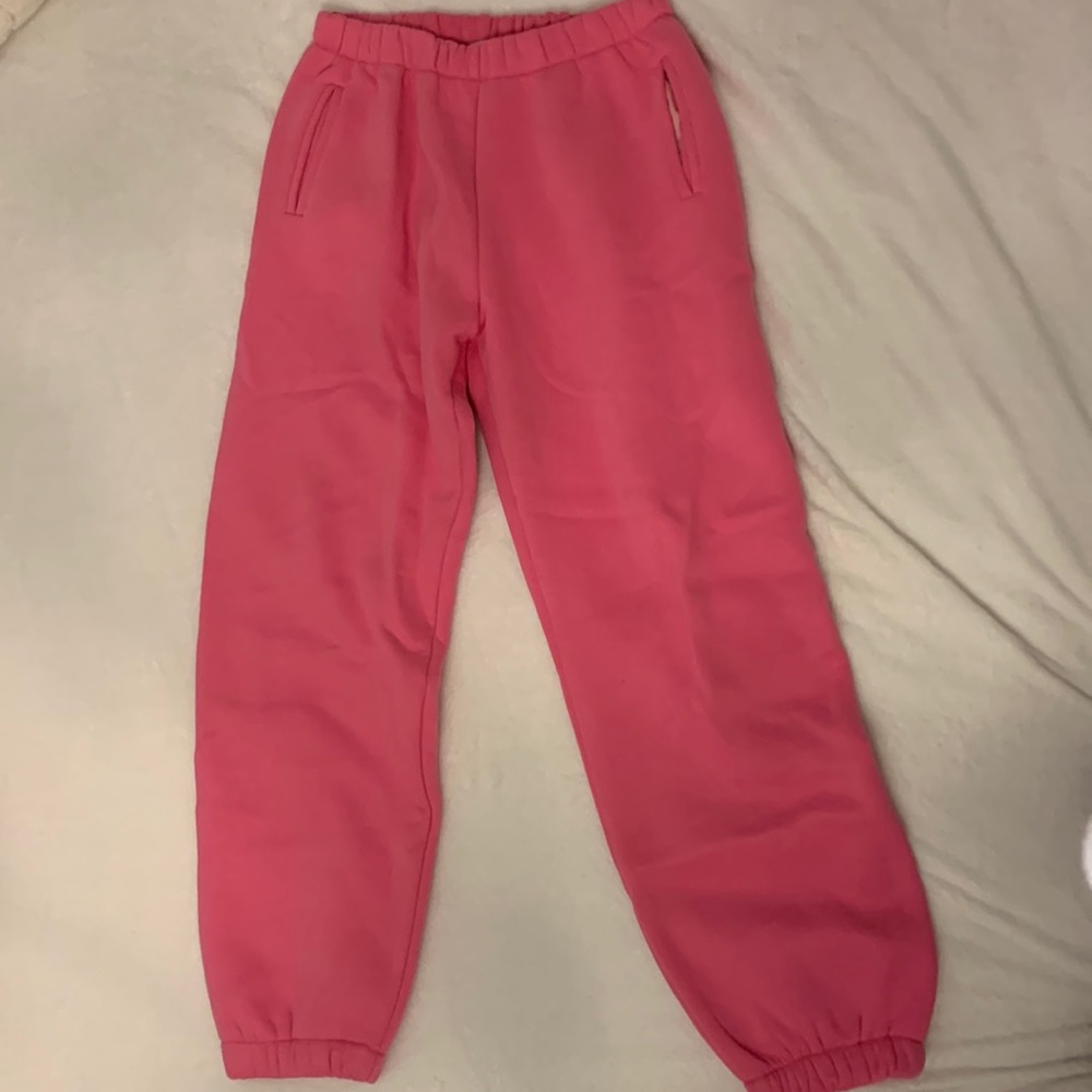 Pink Plush Sweatpants
